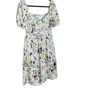 H&M Floral Mini Dress - White and Multicolor